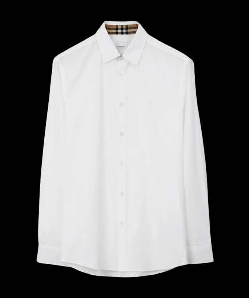 S-5717<br><b>BURBERRY</b><br>모노그램 모티프 스트레치 코튼 포플린 셔츠</b><br>[매장가-70만원대]