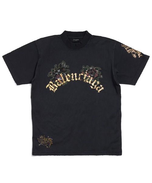 T-31691<br><b>BALENCIAGA</b><br>태키 타투 코튼 티셔츠</b><br>[매장가-150만원대]