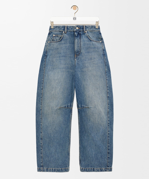 P-16410<br><b>LOEWE</b><br>애너그램 워시드 코튼 데님 배럴 진</b><br>[매장가-130만원대]