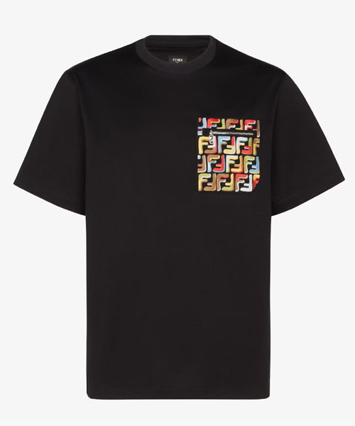 T-31705<br><b>FENDI</b><br>멀티 컬러 로고 코튼 티셔츠</b><br>[매장가-100만원대]