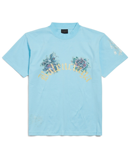 T-31690<br><b>BALENCIAGA</b><br>태키 타투 코튼 티셔츠</b><br>[매장가-150만원대]