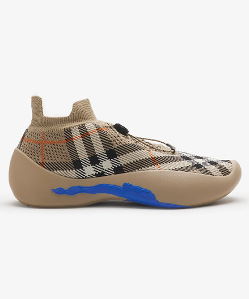 A-44158<br><b>BURBERRY</b><br>체크 니트 넵튠 스니커즈</b><br>[매장가-100만원대]