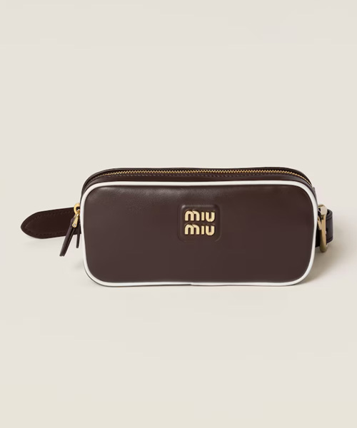 A-44213<br><b>MIU MIU</b><br>로고 가죽 벨트 백</b><br>[매장가-190만원대]