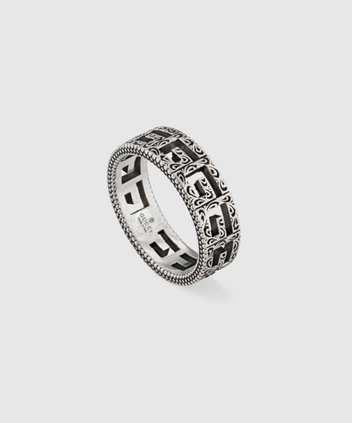 A-44225<br><b>GUCCI</b><br>스퀘어 G 실버 링 6mm</b><br>[매장가-50만원대]