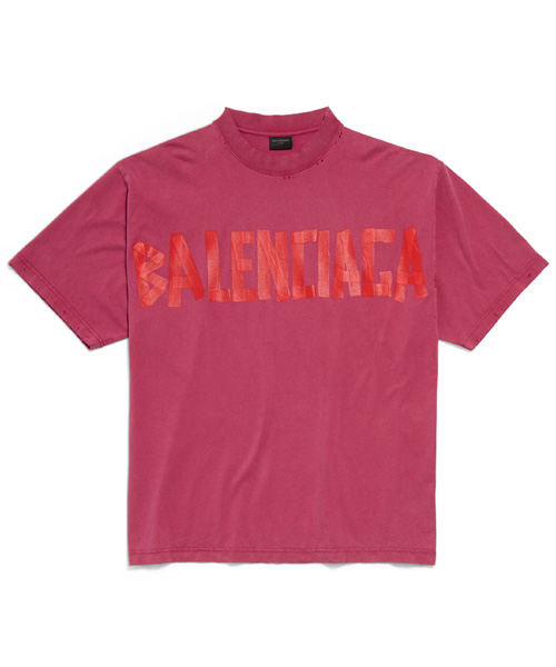 T-31745<br><b>BALENCIAGA</b><br>테이프 타입 코튼 티셔츠</b><br>[매장가-130만원대]