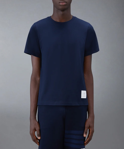 T-31765<br><b>THOM BROWNE</b><br>저지 릴렉스드 사이즈 슬릿 코튼 티셔츠</b><br>[매장가-40만원대]