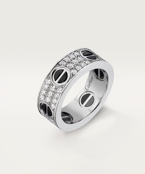 A-44272<br><b>CARTIER</b><br>LOVE 링 다이아몬드 파베 세팅 세라믹</b><br>[매장가-1600만원대]