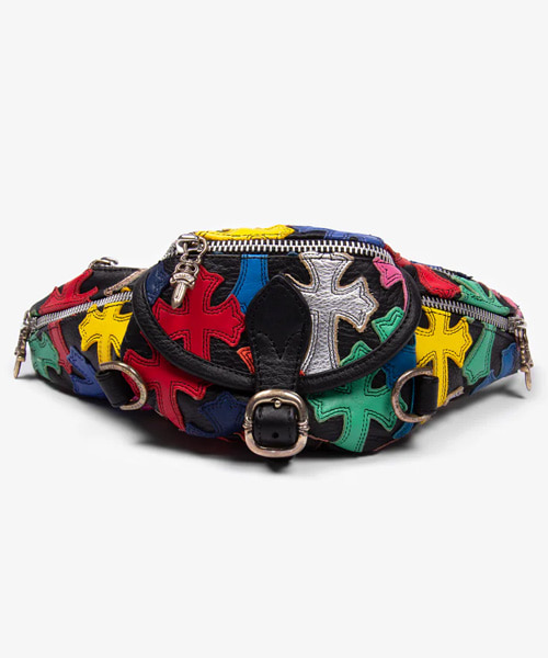 A-44319<br><b>CHROME HEARTS</b><br>멀티컬러 스페셜 크로스 패치 벨트백</b><br>[매장가-1900만원대]