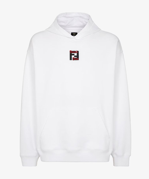 T-31768<br><b>FENDI</b><br>화이트 코튼 펜딜리셔스 후드 스웨트셔츠</b><br>[매장가-190만원대]