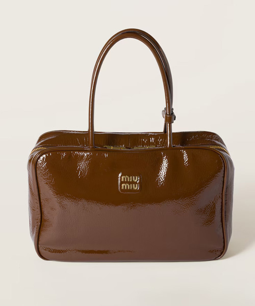 A-44299<br><b>MIU MIU</b><br>나플락 페이턴트 가죽 보 백</b><br>[매장가-490만원대]