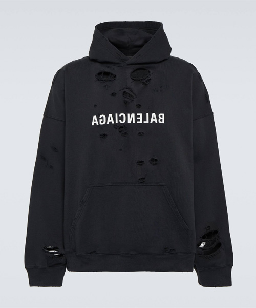 T-31769<br><b>BALENCIAGA</b><br>디스트로이드 로고 코튼 후드 스웨트셔츠</b><br>[매장가-180만원대]