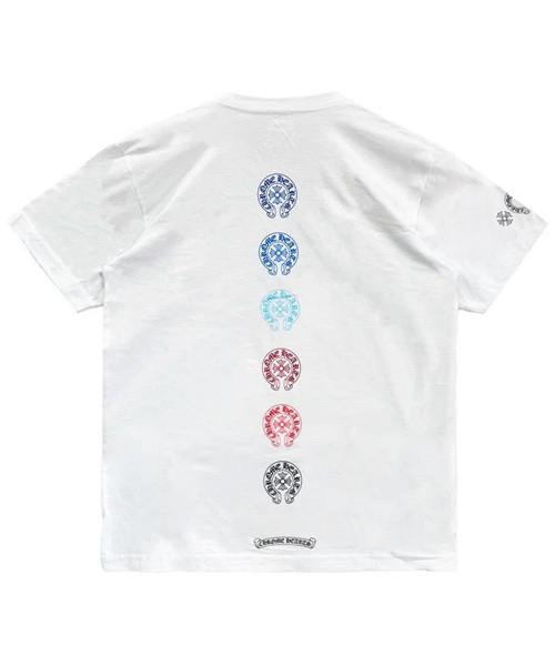 T-31790<br><b>CHROME HEARTS</b><br>그라디언트 홀스슈 로고 코튼 티셔츠</b><br>[매장가-100만원대]