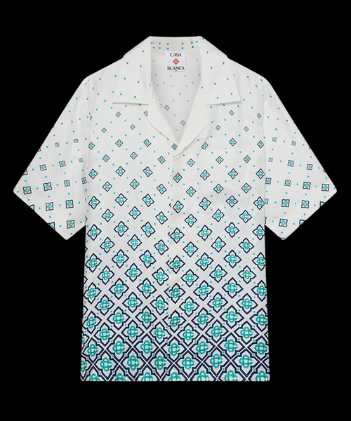S-5744<br><b>CASABLANCA</b><br>그라디언트 모노그램 숏 슬리브 실크 셔츠</b><br>[매장가-110만원대]