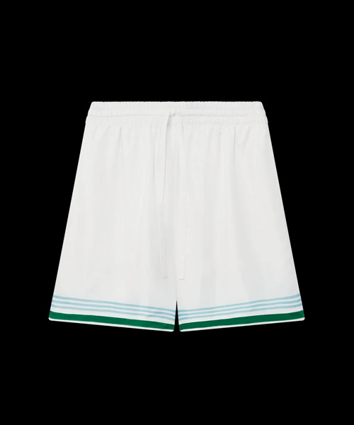 P-16432<br><b>CASABLANCA</b><br>메타피지컬 테니스 아이콘 실크 쇼츠</b><br>[매장가-100만원대]