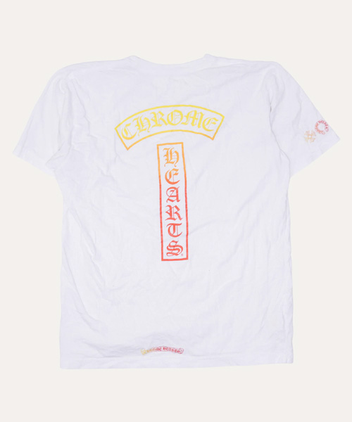 T-31794<br><b>CHROME HEARTS</b><br>그라디언트 T BAR 스크립트 코튼 티셔츠</b><br>[매장가-100만원대]