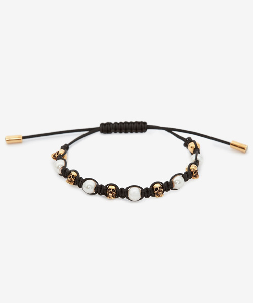 A-44422<br><b>ALEXANDER MCQUEEN</b><br>진주빛 해골 팔찌</b><br>[매장가-40만원대]