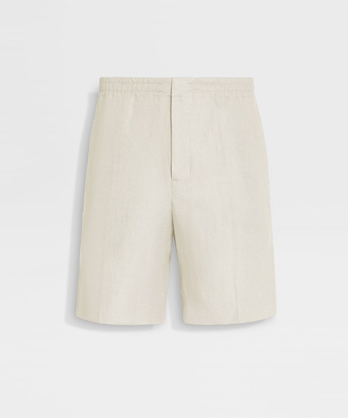 P-16451<br><b>ZEGNA</b><br>오프화이트 OASI LINO 버뮤다 쇼츠</b><br>[매장가-80만원대]