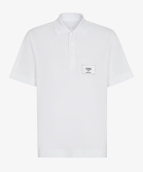 T-31830<br><b>FENDI</b><br>화이트 코튼 폴로 셔츠</b><br>[매장가-100만원대]