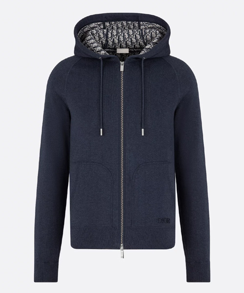 JK-24920<br><b>DIOR</b><br>코튼 캐시미어 니트 후드 트랙 재킷</b><br>[매장가-300만원대]