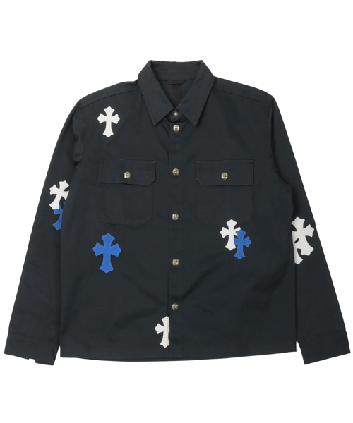 S-5770<br><b>CHROME HEARTS</b><br>크로스 패치 워크 셔츠</b><br>[매장가-800만원대]