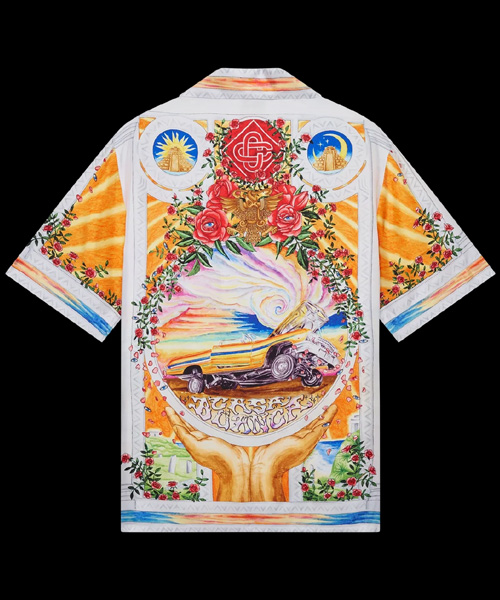 S-5767<br><b>CASABLANCA</b><br>라 토르나데 데 로즈 컨버터블 칼라 프린트 멀티컬러 실크 트윌 셔츠</b><br>[매장가-190만원대]