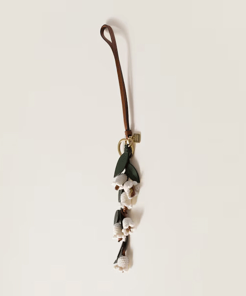 A-44581<br><b>MIU MIU</b><br>트릭 가죽 키링</b><br>[매장가-70만원대]