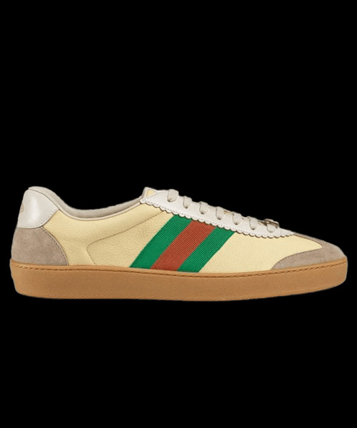 A-44521<br><b>GUCCI</b><br>G74 레더 웹 스니커즈</b><br>[매장가-100만원대]
