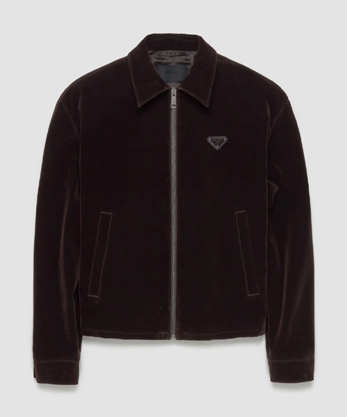 JK-24960<br><b>PRADA</b><br>코튼 벨벳 블루종 자켓</b><br>[매장가-310만원대]