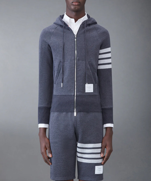 JK-24968<br><b>THOM BROWNE</b><br>클래식 루프백 4-바 지퍼 후드 집업</b><br>[매장가-140만원대]