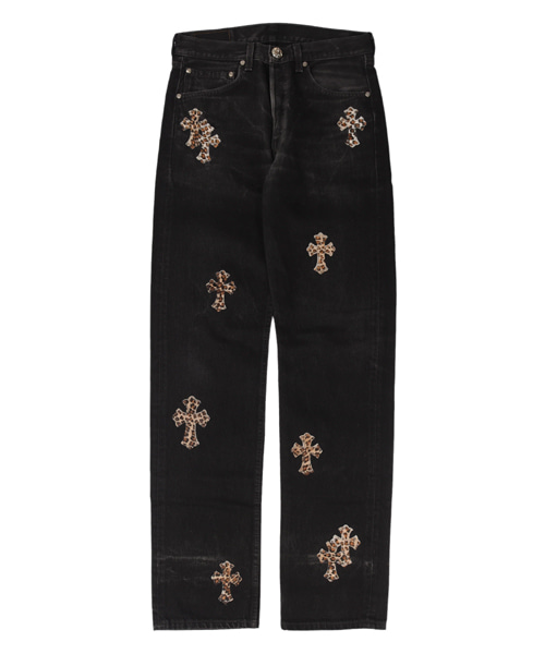 P-16493<br><b>CHROME HEARTS</b><br>크로스 패치 데님 팬츠</b><br>[매장가-1000만원대]