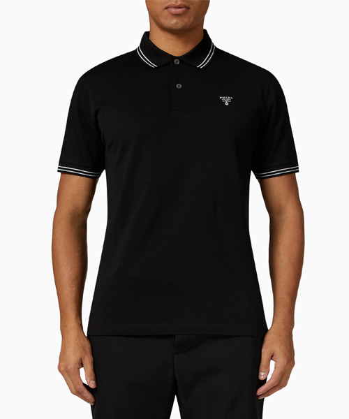 T-31937<br><b>PRADA</b><br>로고 자수 피케 코튼 폴로 셔츠</b><br>[매장가-100만원대]