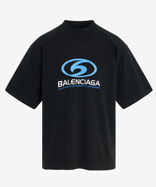 T-31939<br><b>BALENCIAGA</b><br>서퍼 크랙 로고 코튼 티셔츠</b><br>[매장가-100만원대]