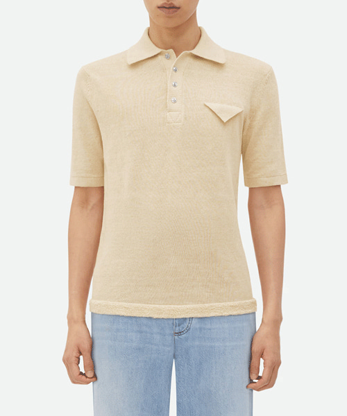 T-31944<br><b>BOTTEGA VENETA</b><br>라이트 리넨 폴로 셔츠</b><br>[매장가-130만원대]