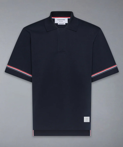 T-31955<br><b>THOM BROWNE</b><br>코튼 럭비 폴로셔츠</b><br>[매장가-110만원대]