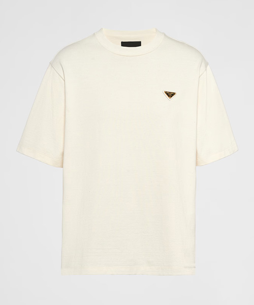 T-31982<br><b>PRADA</b><br>삼각 로고 패치 코튼 티셔츠</b><br>[매장가-130만원대]