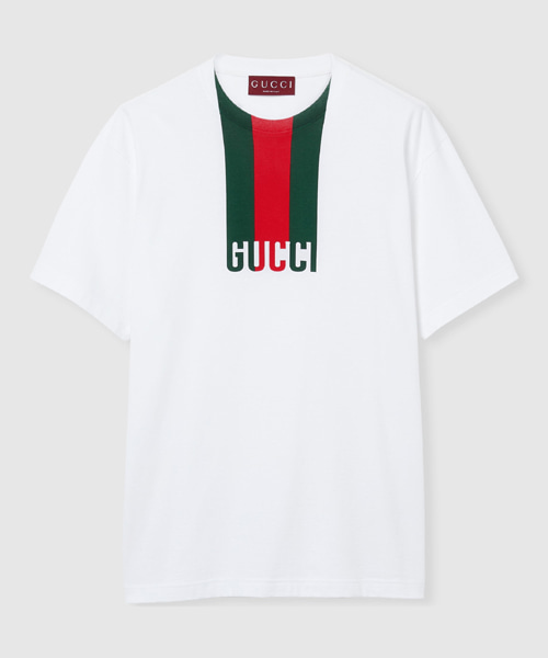 T-31989<br><b>GUCCI</b><br>프린트 코튼 저지 티셔츠</b><br>[매장가-90만원대]