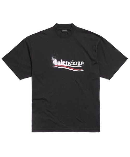 T-31983<br><b>BALENCIAGA</b><br>폴리티컬 스텐실 코튼 티셔츠</b><br>[매장가-90만원대]