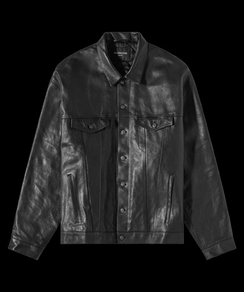 JK-24990<br><b>BALENCIAGA</b><br>버팔로 레더 패디드 트러커 자켓</b><br>[매장가-500만원대]