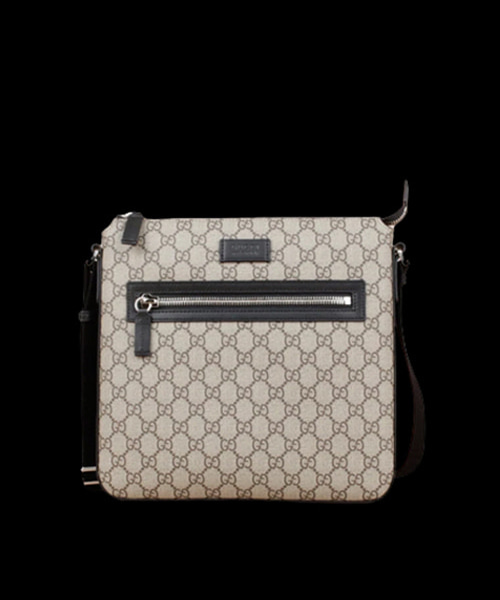 A-44736<br><b>GUCCI</b><br>GG 슈프림 캔버스 레더 메신저백</b><br>[매장가-100만원대]
