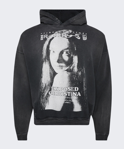 T-31976<br><b>ENFANTS RICHES DÉPRIMÉS</b><br>그래픽 프린트 코튼 후드 스웨트셔츠</b><br>[매장가-100만원대]