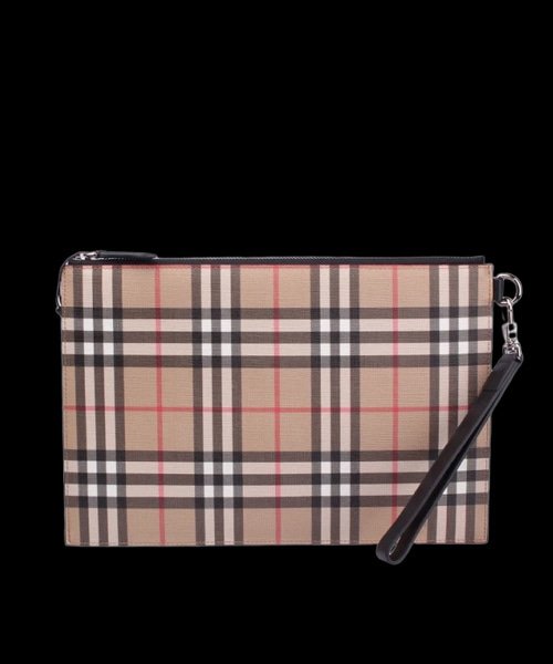 A-43912<br><b>BURBERRY</b><br>체크 지퍼 클러치</b><br>[매장가-70만원대]