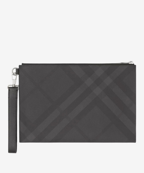 A-43911<br><b>BURBERRY</b><br>런던 체크 가죽 지퍼 파우치</b><br>[매장가-70만원대]
