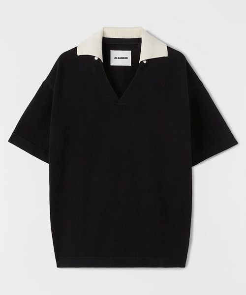T-31992<br><b>JIL SANDER</b><br>코튼 니트 V넥 폴로 셔츠</b><br>[매장가-200만원대]