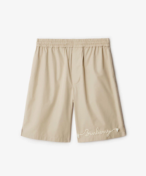 P-16534<br><b>BURBERRY</b><br>노트 로고 코튼 쇼츠</b><br>[매장가-90만원대]