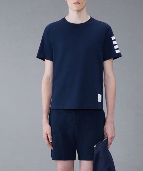 T-31966<br><b>THOM BROWNE</b><br>코튼 4-바 숏 슬리브 티셔츠</b><br>[매장가-70만원대]