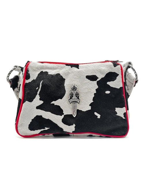 A-44085<br><b>CHROME HEARTS</b><br>홀스헤어 카우 스트라이프 치킨 너겟 백</b><br>[매장가-1600만원대]