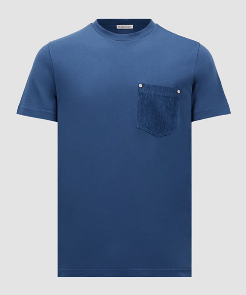 T-31998<br><b>MONCLER</b><br>포켓 코튼 & 데님 티셔츠</b><br>[매장가-60만원대]