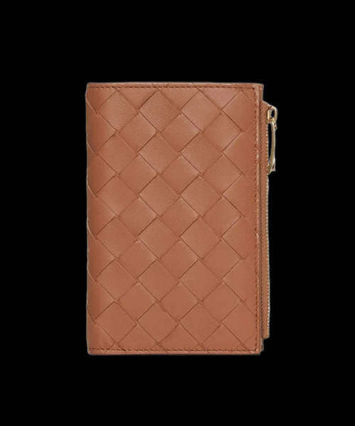 A-44850<br><b>BOTTEGA VENETA</b><br>미디엄 인트레치아토 바이폴드 지퍼 지갑</b><br>[매장가-70만원대]