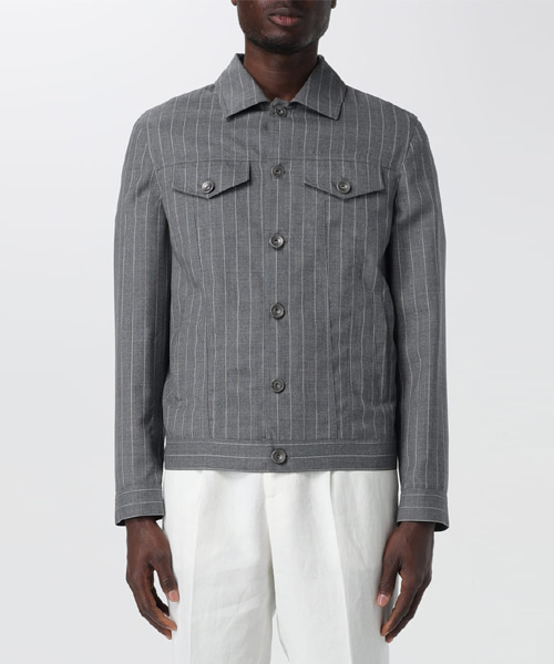 JK-25001<br><b>BRUNELLO CUCINELLI</b><br>핀스트라이프 버진 모직 재킷</b><br>[매장가-460만원대]