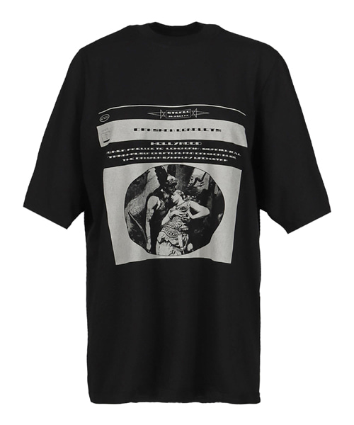 T-32033<br><b>RICK OWENS</b><br>그래픽 프린트 코튼 오버사이즈 티셔츠</b><br>[매장가-50만원대]